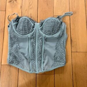 Garage green Lace Bustier